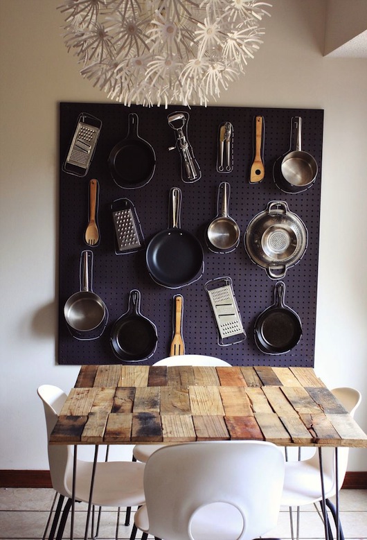 Pegboard Organizer for Kitchen