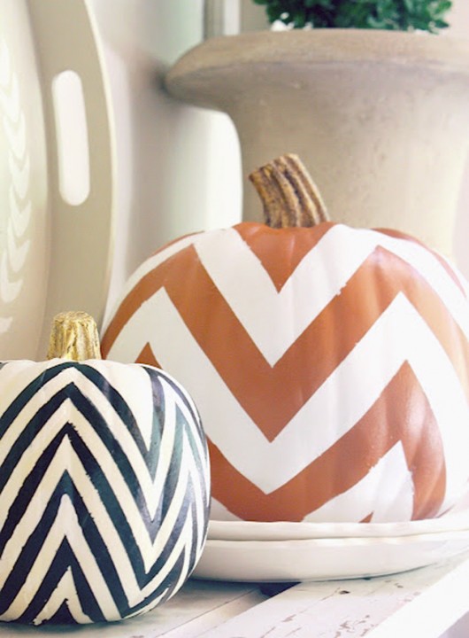 DIY Pumpkins - Chevron Pumpkins