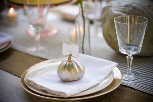 Fall Table Settings - Pumpkin Place Card