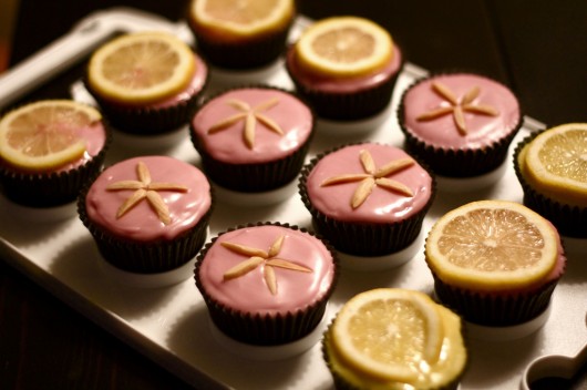 Pink and Yellow Cupcakes Pink and Yellow Cupcakes