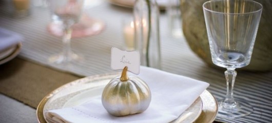 Fall Table Settings - Pumpkin Place Card