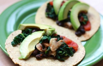 Vegetable and Black bean tacos