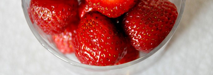 Strawberries in glass