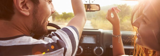 singing in car