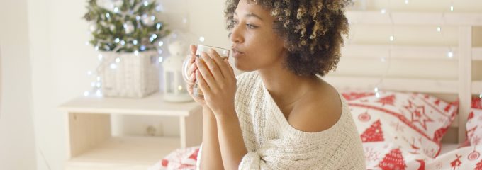 woman drinking tea